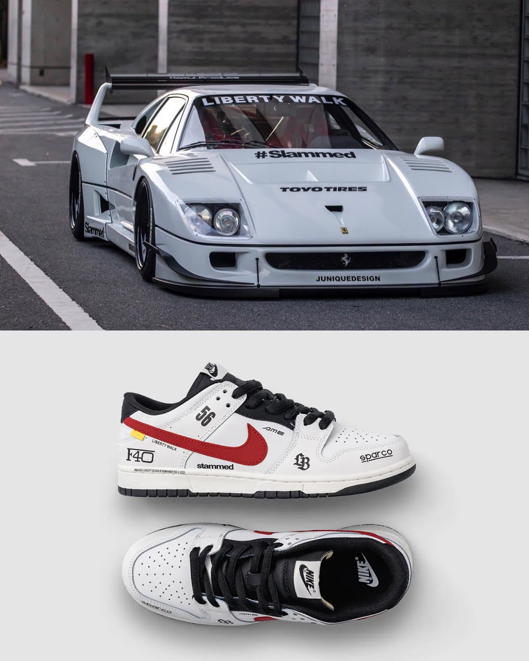Nike Dunk "Liberty Walk Ferrari F40"