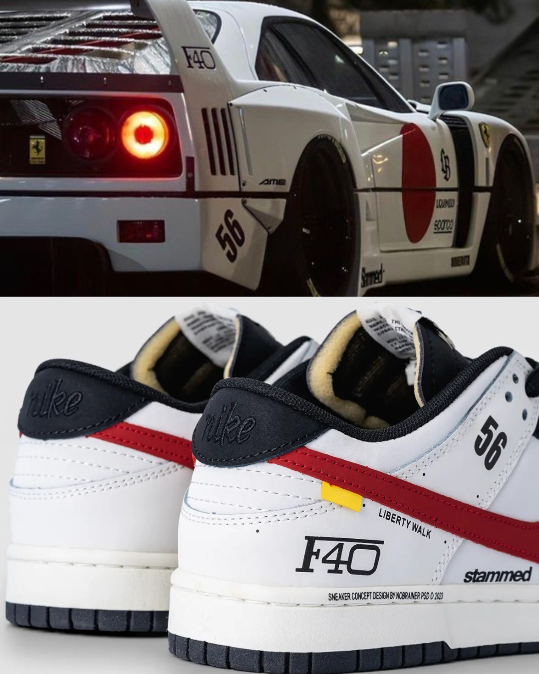 Nike Dunk "Liberty Walk Ferrari F40"